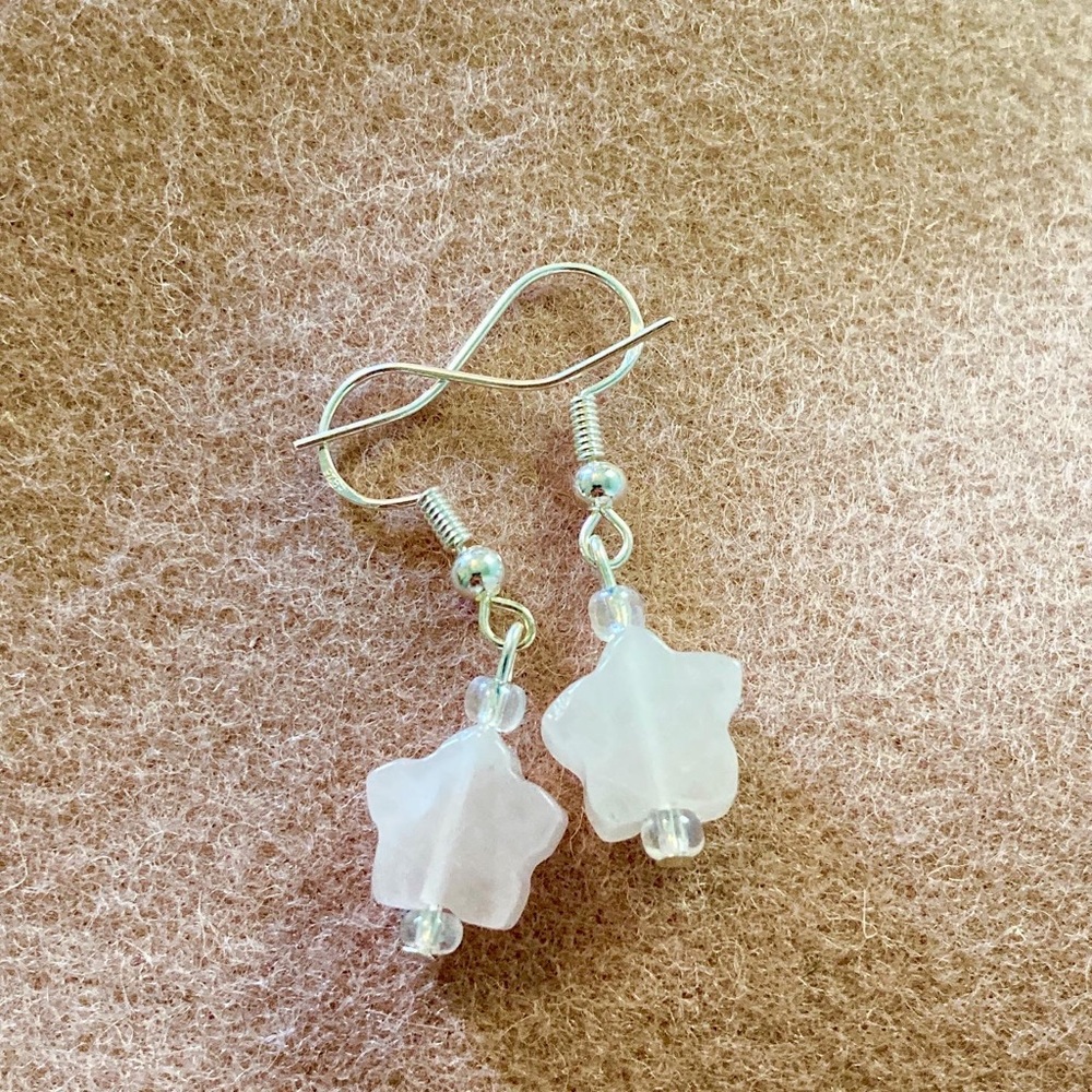 Quartz Star Earrings